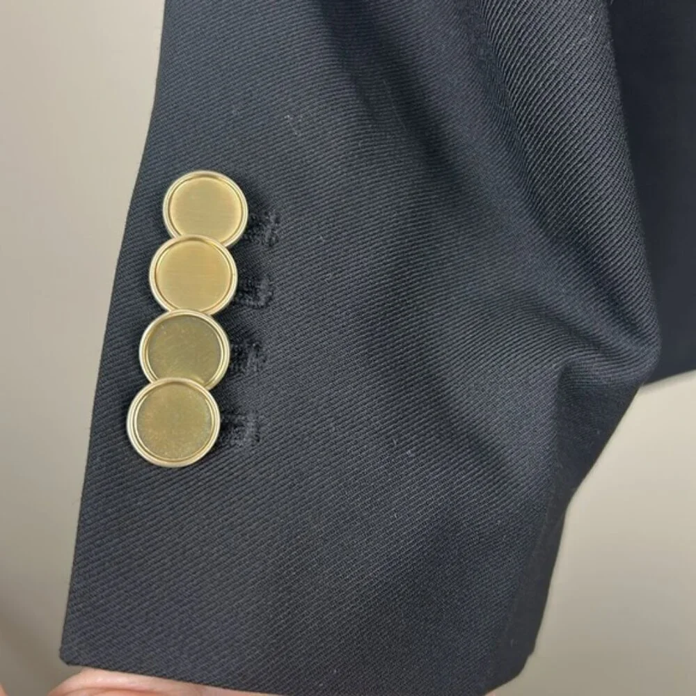 Club Monaco Borrem Blazer black single breasted 2 wool blend